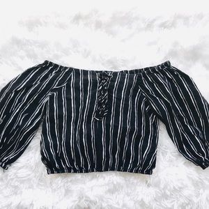 F21 stripped off the shoulder top